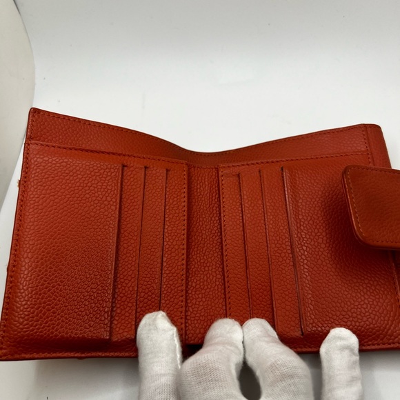 GUC Chanel Matelasse Peach Caviar Compact Trifold Wallet with COA - Picture 9 of 11